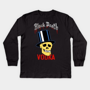 Black Death Vodka (Color) Kids Long Sleeve T-Shirt